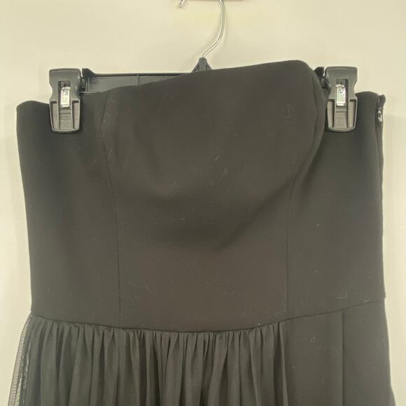 French Connection Women's Black Whisper Mini Dress With Tulle Size 4 NEW $158 - Picture 12 of 15